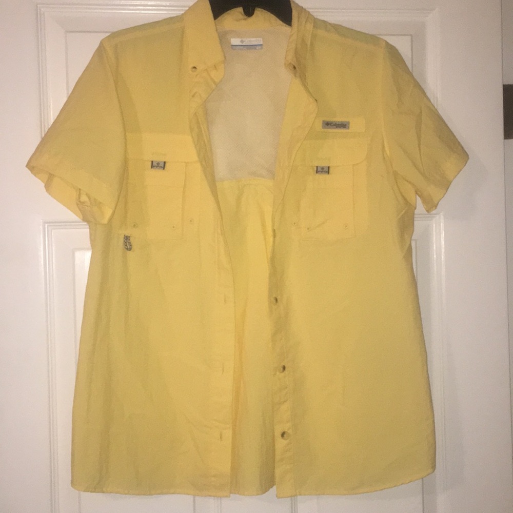 Yellow Columbia Fishing Shirt